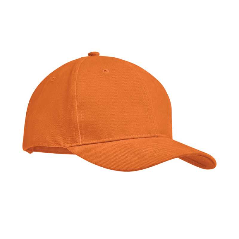 6 panelová šiltovka > oranžová