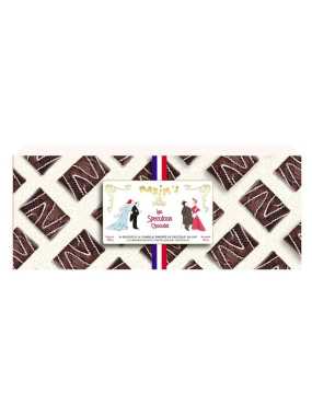 Box with 16 speculoos milk chocolate biscuits 100 g Maxim’s