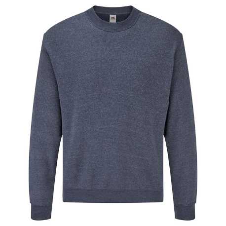 Pánska mikina (FRUIT OF THE LOOM Set-In Sweat )>modrá (vintage heather navy)>S