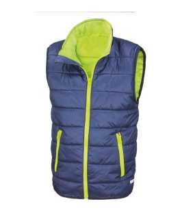 Detská vesta (RESULT JUNIOR/YOUTH PADDED BODYWARMER)>modrá (navy)/zelená (lime)>XL