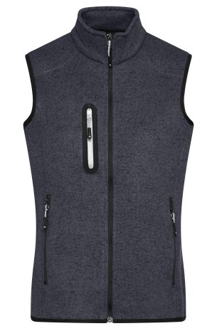 Dámska vesta(DAIBER Ladies Knitted Fleece Vest) > šedá (dark melange) / strieborná > M