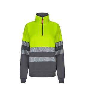 Pánska mikina (VELILLA RS TWO-TONE SWEATSHIRT) > šedá / žltá (hi-vis) > 3XL