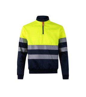 Pánska mikina (VELILLA RS TWO-TONE SWEATSHIRT) > modrá (navy) / žltá (hi-vis) > 2XL