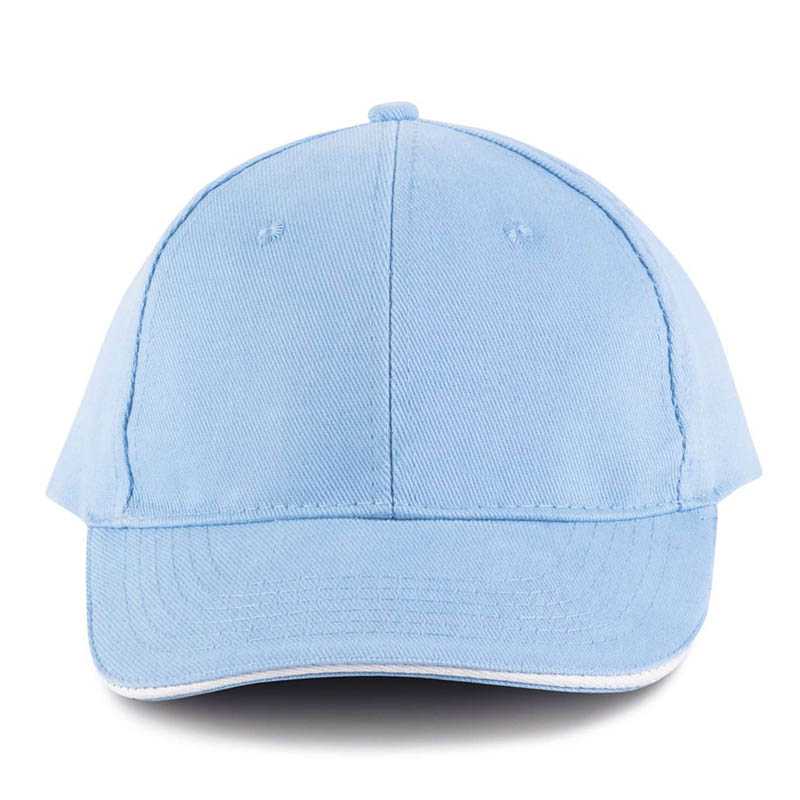 6 panelová šiltovka (KARIBAN ORLANDO MEN CAP) > modrá (sky) / biela