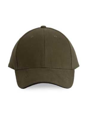 6 panelová šiltovka (KARIBAN ORLANDO MEN CAP) > hnedá (dark khaki)/šedá(dark)