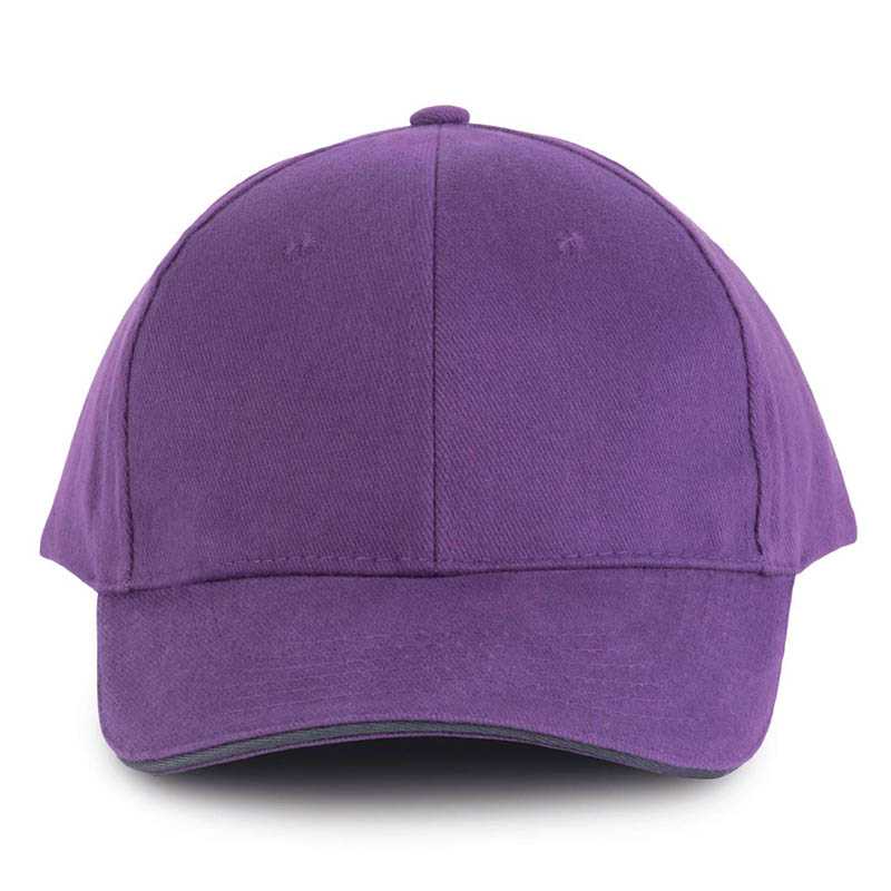 6 panelová šiltovka (KARIBAN ORLANDO MEN CAP) > purpurová / šedá (dark)