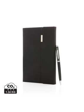 Swiss Peak Set obalu na zápisník A5 a perá > čierna