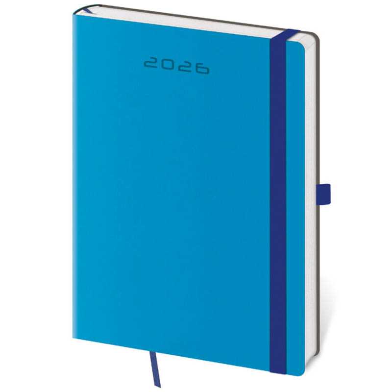 Diár s pútkom (Flexies 2026) - 14,5 x 20,5 cm > modrá > týždenný A5