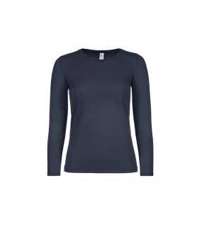 Dámske tričko (B&C E150 LSL /WOMEN) > modrá(navy) > XL