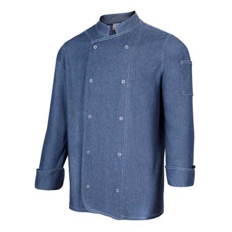 Kuchárska bunda (VELILLA LS DENIM CHEF JACKET) > modrá (dark denim) > XS