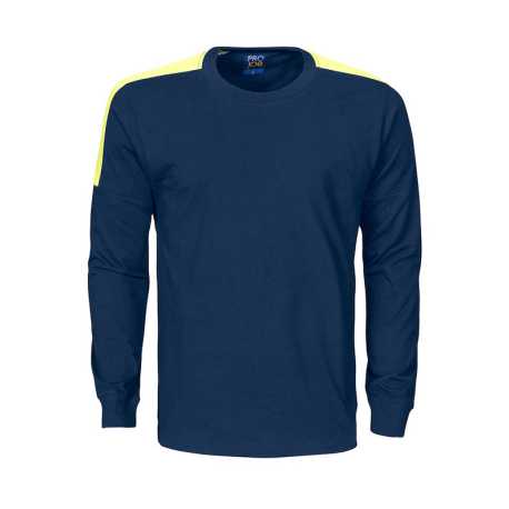 Pánske tričko (PROJOB T-SHIRT LONG SLEEVED) > modrá / žltá > XS