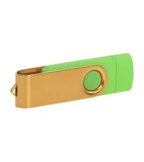 USB flash pamäť 2.0 > zelená / zlatá > 8GB