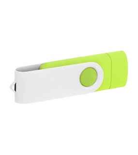 USB flash pamäť 2.0 > zelená (light) / biela > 64GB