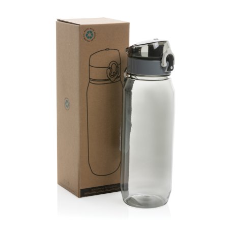 Uzamykateľná fľaša na vodu Yide 800ml RCS RPET > čierna