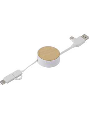Zvinovací USB kábel > biela