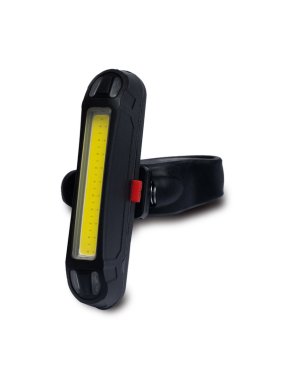 Svietidlo na bicykel s USB dobíjaním > čierna