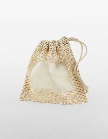 Nákupná taška z bavlny (WM Organic Cotton Mesh Sacks) > béžová (natural) > S