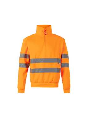 Pánska mikina (VELILLA HV SWEATSHIRT) > oranžová (hi-vis) > S