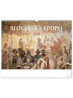 Nástenný kalendár (Slovanská epopej – Alfons Mucha 2026) - 48 x 33 x 1 cm