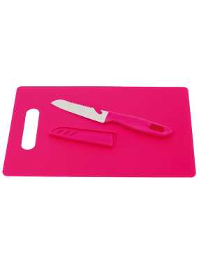 Doska na krájanie a nôž > ružová