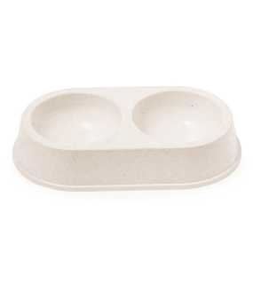 Dvojitá miska pre psa > prírodná