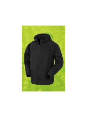 Unisex mikina (RESULT Recycled Hooded Recycled Microfleece Jacket) > čierna > S