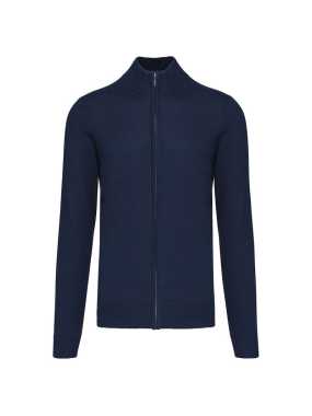 Pánsky sveter (KARIBAN MENS ZIP CARDIGAN) > modrá (navy) > XL