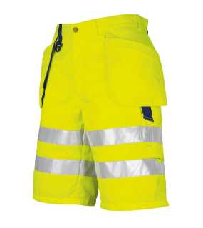 Pánske krátke nohavice (PROJOB SHORTS HV CLASS 2) > žltá / modrá (navy) > 52