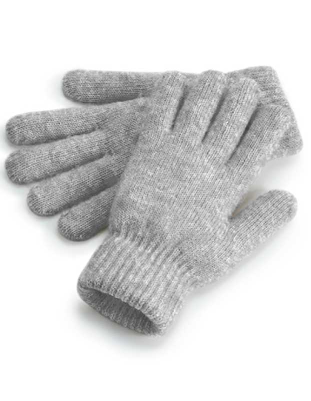 Unisex rukavice (Beechfield Cosy Ribbed Cuff Gloves) > šedá (marl)