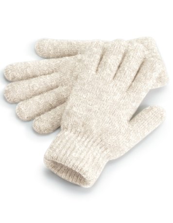 Unisex rukavice (Beechfield Cosy Ribbed Cuff Gloves) > béžová (almond marl)