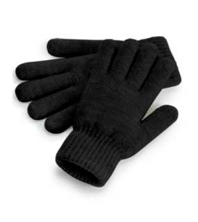 Unisex rukavice (Beechfield Cosy Ribbed Cuff Gloves) > čierna (marl)