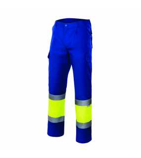 Pánske nohavice (VELILLA HV TWO-TONE TROUSERS) > modrá (royal) / žltá (hi-vis) > 3XL