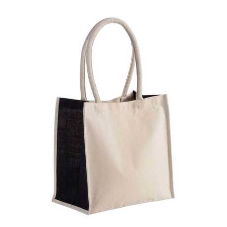 Taška (KIMOOD COTTON / JUTE TOTE BAG - 17L) > prírodná / čierna