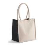 Taška (KIMOOD COTTON / JUTE TOTE BAG - 17L) > prírodná / čierna