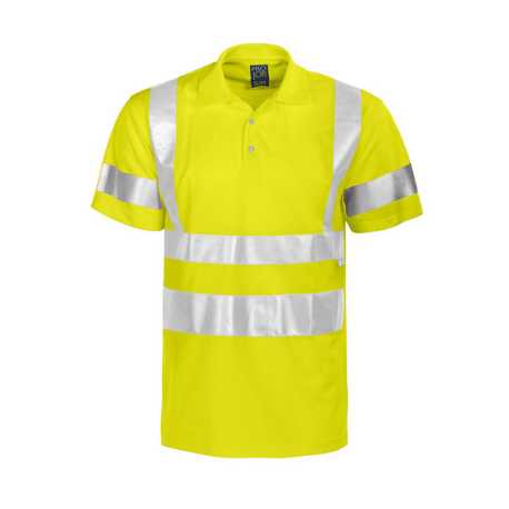 Pánske tričko (PROJOB PIQUE EN ISO 20471-CLASS 3) > žltá / modrá (navy) > 2XL