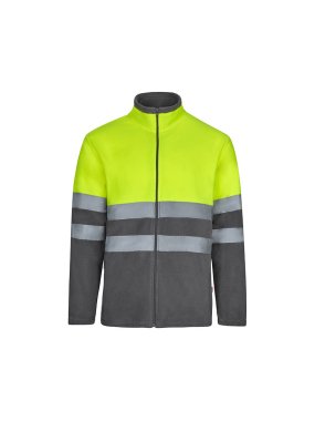 Pánska bunda (VELILLA HV TWO-TONE FLEECE JACKET) > šedá / žltá (hi-vis) > S