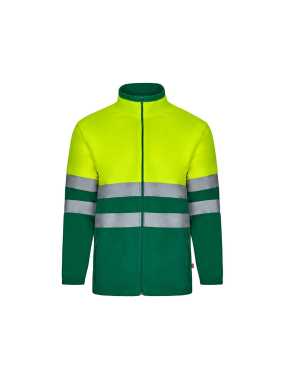 Pánska bunda (VELILLA HV TWO-TONE FLEECE JACKET) > zelená / žltá (hi-vis) > M