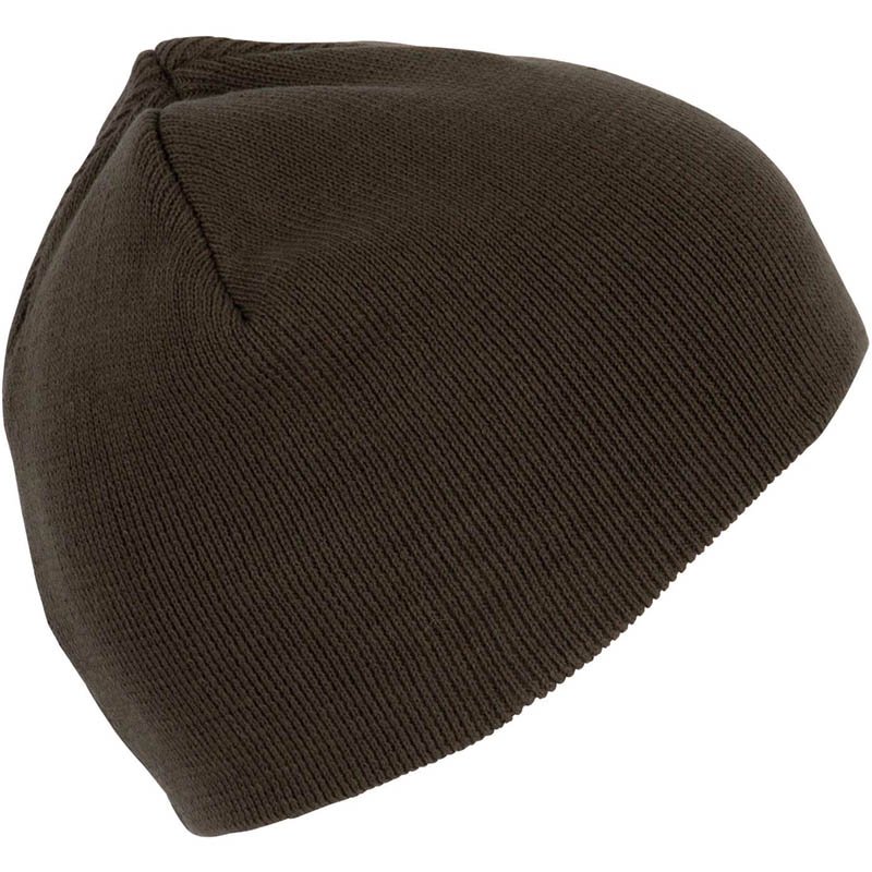 Zimná čiapka (K-UP KNITTED ORGANIC COTTON BEANIE) > zelená (dark khaki)