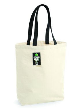 Nákupná taška z bavlny (WM Fairtrade Cotton Camden Shopper) > béžová (natural) / čierna