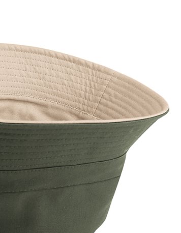 Unisex šiltovka (Beechfield Reversible Bucket Hat) > zelená (olive) / béžová (stone) > S/M
