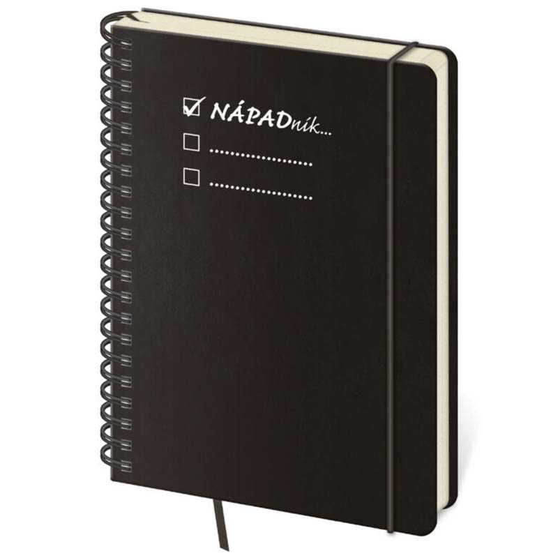 Zápisník (Twin 2026) - 14,5 x 20,5 cm > čierna Nápadník > linajkový L