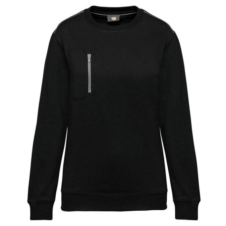 Unisex mikina (UNISEX DAYTODAY CONTRASTING POCKET SWEATSHIRT) > čierna / strieborná > L