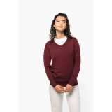 Dámsky sveter (KARIBAN LADIES V-NECK JUMPER) > čierna > 3XL