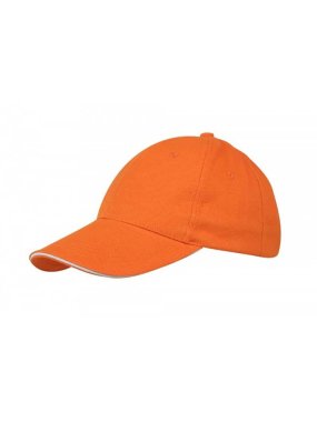 6 panelová baseballová čiapka > oranžová