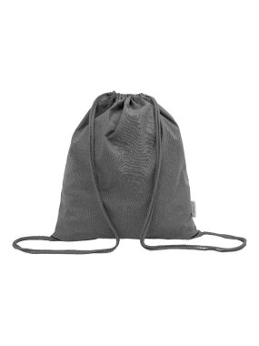 Vak se stahovací šňůrkou z recyklované bavlny > šedá