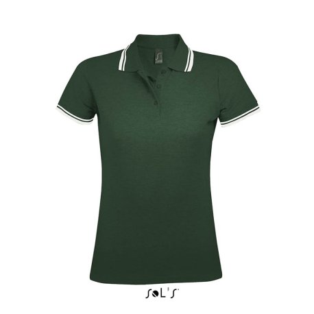 Dámska polokošeľa (SOLS PASADENA WOMEN - WOMEN POLO SHIRT)>zelená (forest) / biela>2XL