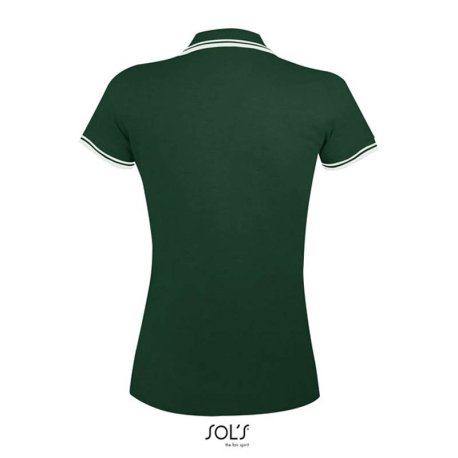 Dámska polokošeľa (SOLS PASADENA WOMEN - WOMEN POLO SHIRT)>zelená (forest) / biela>2XL