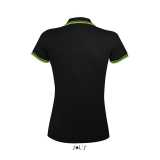 Dámska polokošeľa (SOLS PASADENA WOMEN - WOMEN POLO SHIRT)>čierna / zelená (lime)>2XL