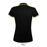 Dámska polokošeľa (SOLS PASADENA WOMEN - WOMEN POLO SHIRT)>čierna / zelená (lime)>2XL