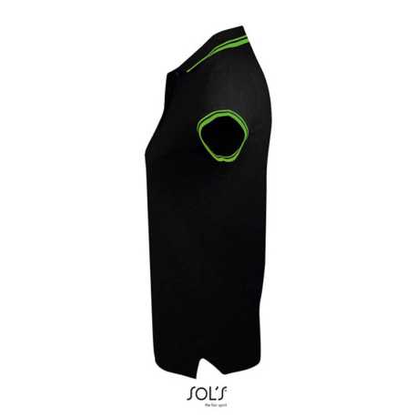 Dámska polokošeľa (SOLS PASADENA WOMEN - WOMEN POLO SHIRT)>čierna / zelená (lime)>2XL